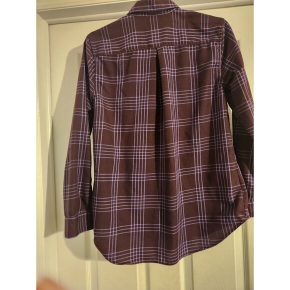 Eddie Bauer Shirt Mens Medium Blue Plaid Long Sleeve Button Down Cotton - Picture 4 of 4